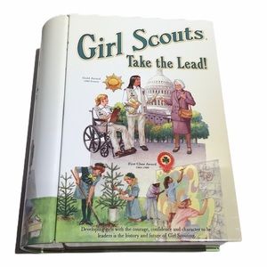 Vintage Girl Scouts Take The Lead Tin Box Book